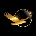 golden flying eagle logo icon vector 45971488